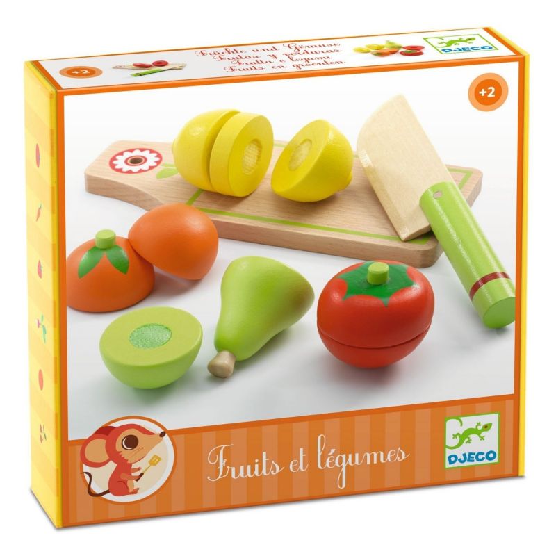 Jeu d'imitation Fruits et légumes à couper Djeco Packaging 2