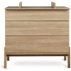 Commode à langer 3 tiroirs Ashi Honey Ash  par Quax