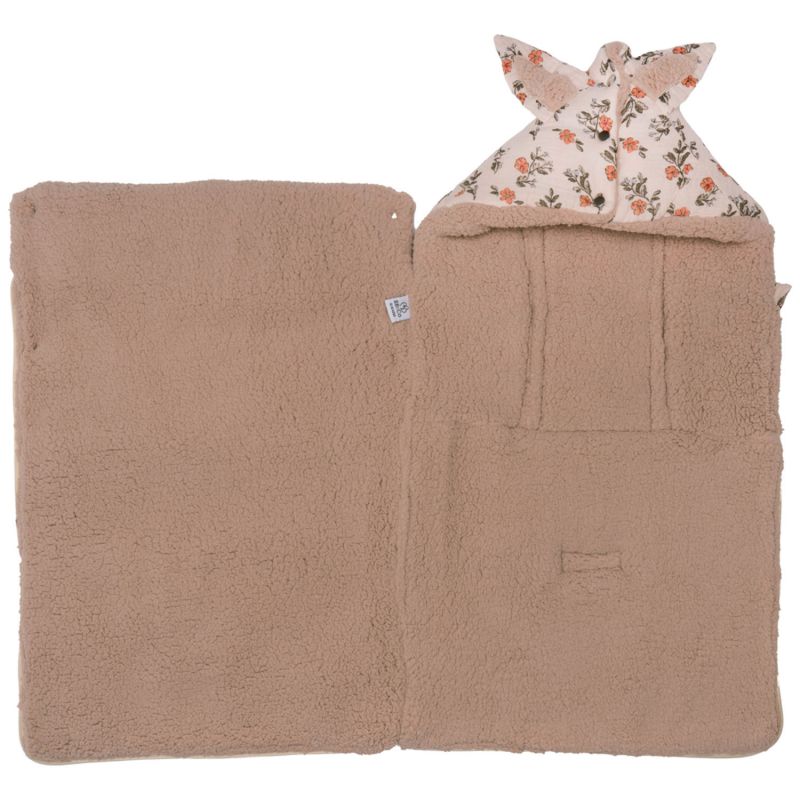 Nid d’ange en coton fleurs doublé sherpa ourson (0-6 mois) BB & Co Produit 2