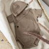 Bonnet de naissance en coton bio Melange clay (0-3 mois) Baby's Only Ambiance 2