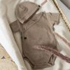 Bonnet en coton bio Melange clay (0-3 mois)  par Baby's Only