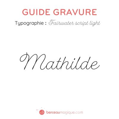 Gravure prénom sur bijou (Typo 4 Fairwater script light)  par Gravure magique