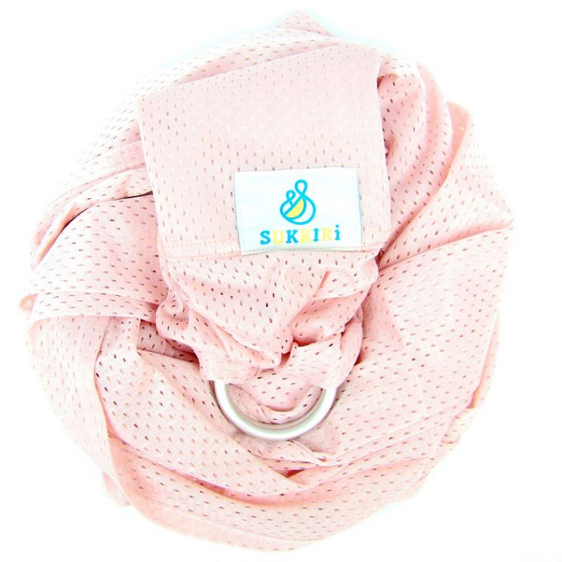 Echarpe de portage Sling Sukkiri rose pâle Lucky