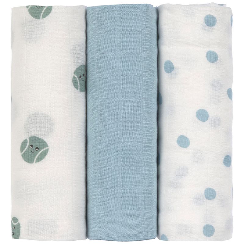 Lot de 3 langes doux Tiny Team bleu (80 x 80 cm) Lässig Produit 3