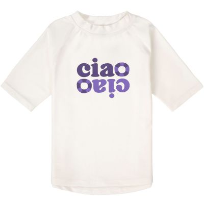 T-shirt anti-UV manches longues violet et sel marin (4-5 ans)
