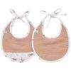 Lot de 2 bavoirs naissance gaze de coton clairière et Mocha BB & Co Produit 1