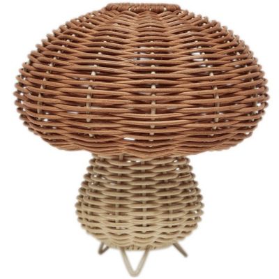 Lampe de chevet en rotin Mushroom