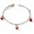 Variation Argenté, rouge, vert du produit Bracelet Pomme-Cerise-Fraise (argent 925) de la marque Baby bijoux