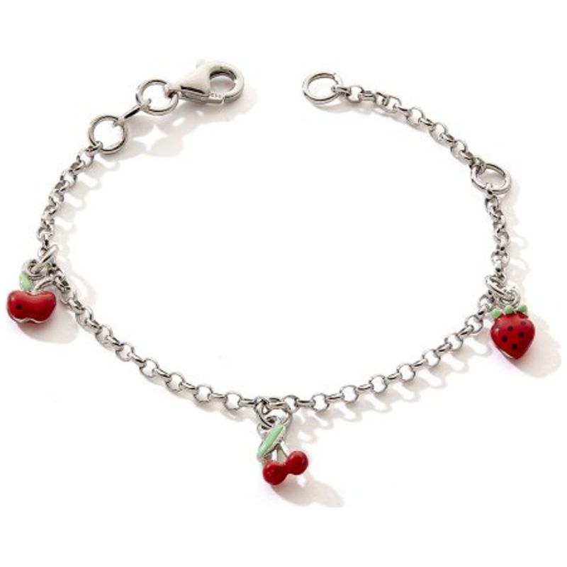 Bracelet Pomme-Cerise-Fraise (argent 925) Baby bijoux Produit 1