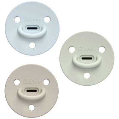 Pack 3 sucettes Choochoo Bobby Sand Blue Sky Sage (6 mois et +) Elhée