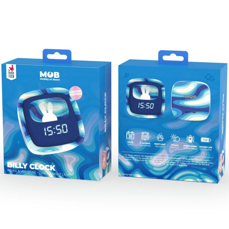 Réveil 2 en 1 Billy Blue Waves MOB Packaging 6