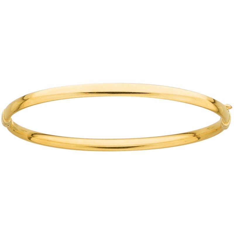 Jonc rigide lisse (or jaune 750°)  Berceau magique bijoux