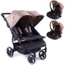 Pack Duo Poussette Double Easy Twin 3.0S taupe  par Baby Monsters