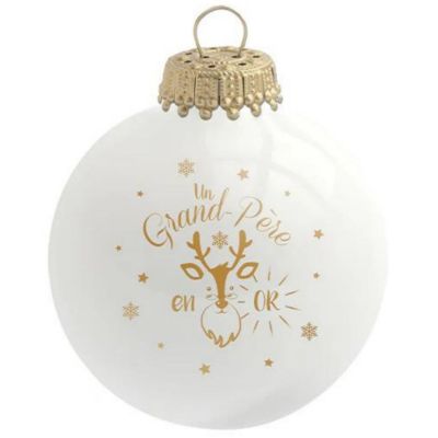 Boule de Noël Grand-père en or