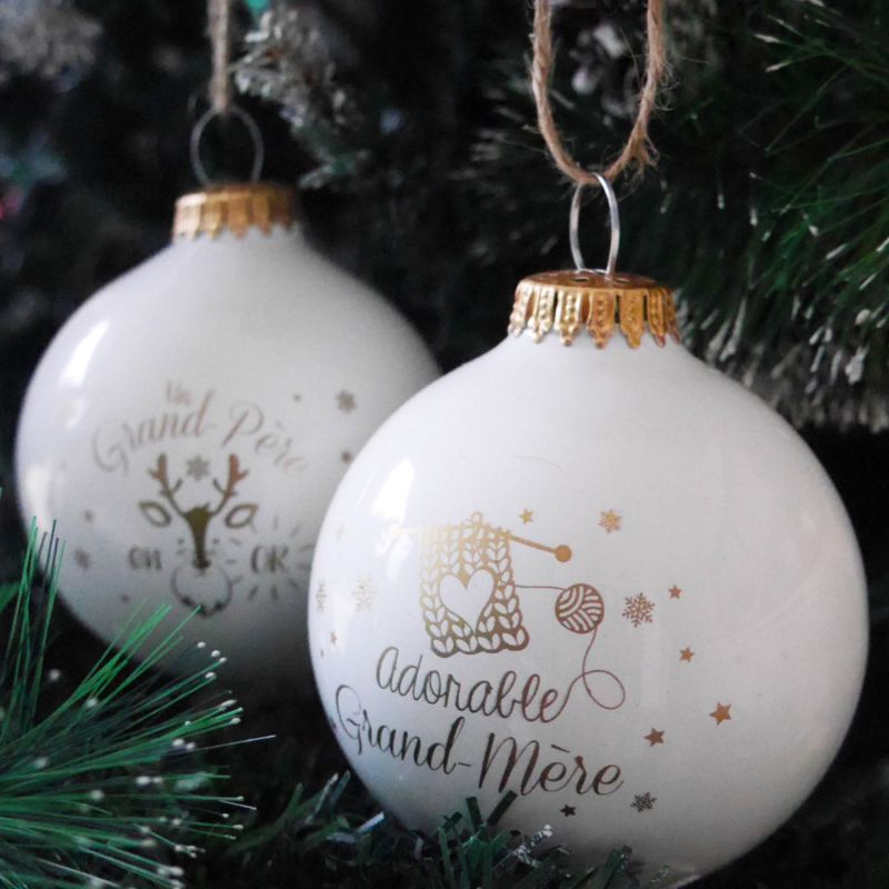 Boule de Noël Grand-père en or Baubels Ambiance 2