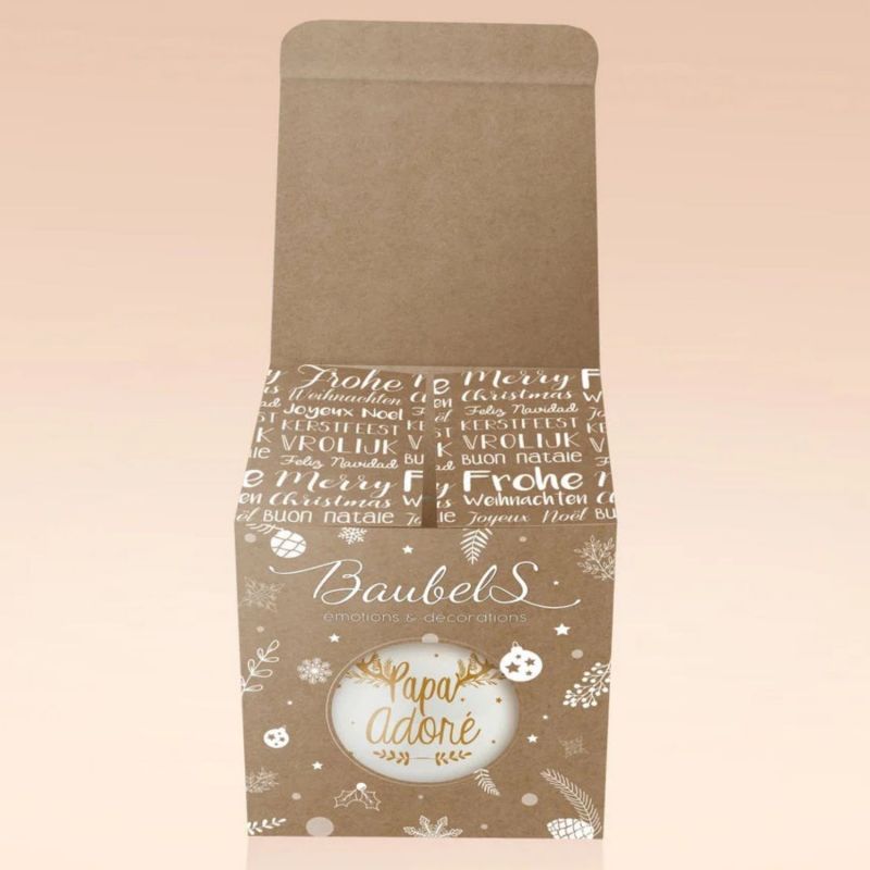Boule de Noël Grand-père en or Baubels Packaging 4