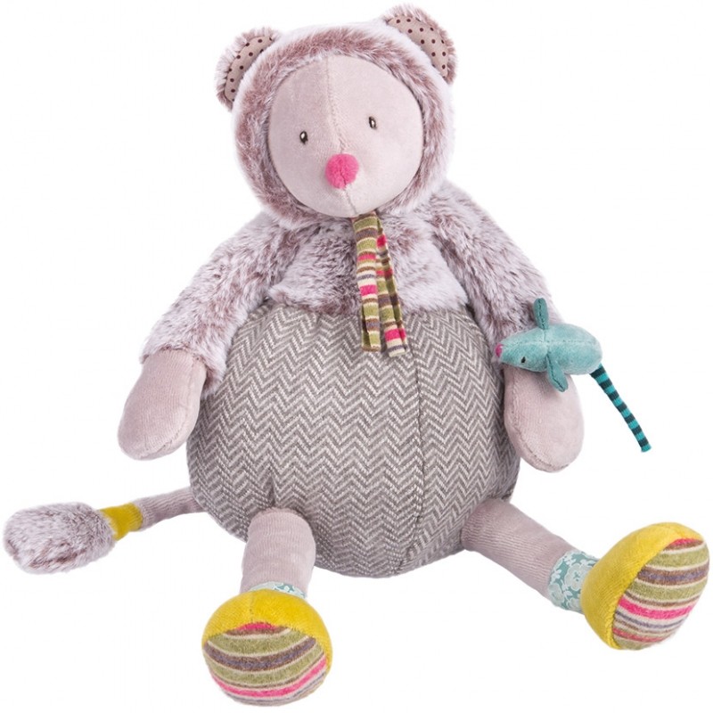 Peluche souris grise Les Pachats (34 cm) Moulin Roty