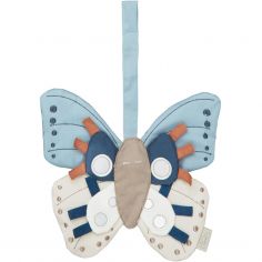 Jouet d'activité à suspendre papillon sable et bleu