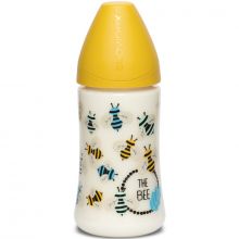 Biberon avec tétine ronde en silicone Total Look Fusion Abeille jaune (270 ml)  par Suavinex