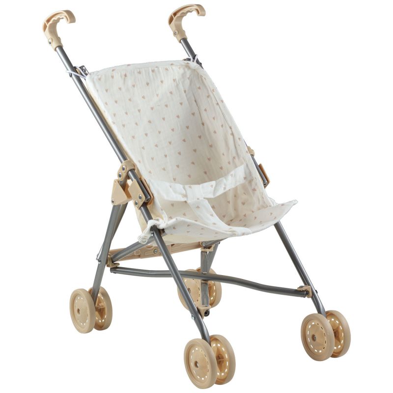 Poussette pour poupée Gaze Cœurs (personnalisable) Atelier Wagram Produit 2