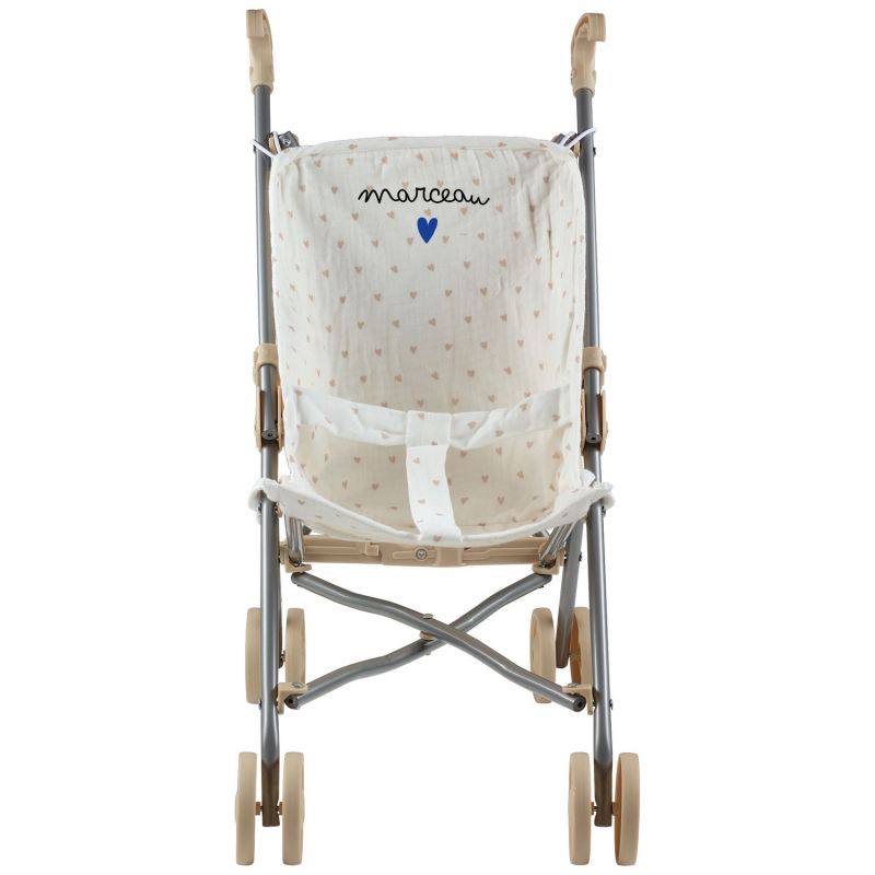 Poussette pour poupée Gaze Cœurs (personnalisable) Atelier Wagram Produit 3