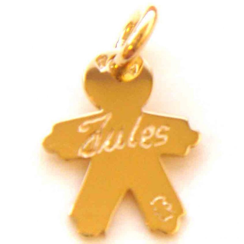 Pendentif petit garçon (or jaune 750°) Loupidou