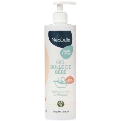 Gel lavant bio corps et cheveux Bulle de Bébé flacon et pompe (400 ml) NeoBulle
