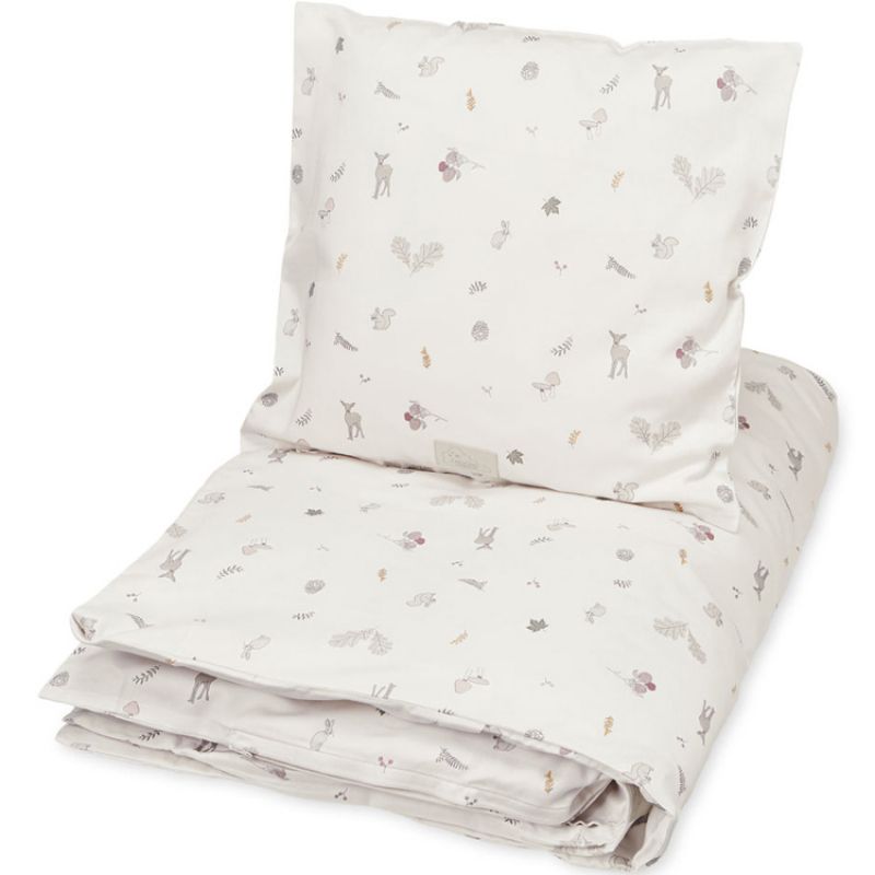 Parure de lit en coton bio Pressed leaves rose (100 x 140 cm) Cam Cam Copenhagen