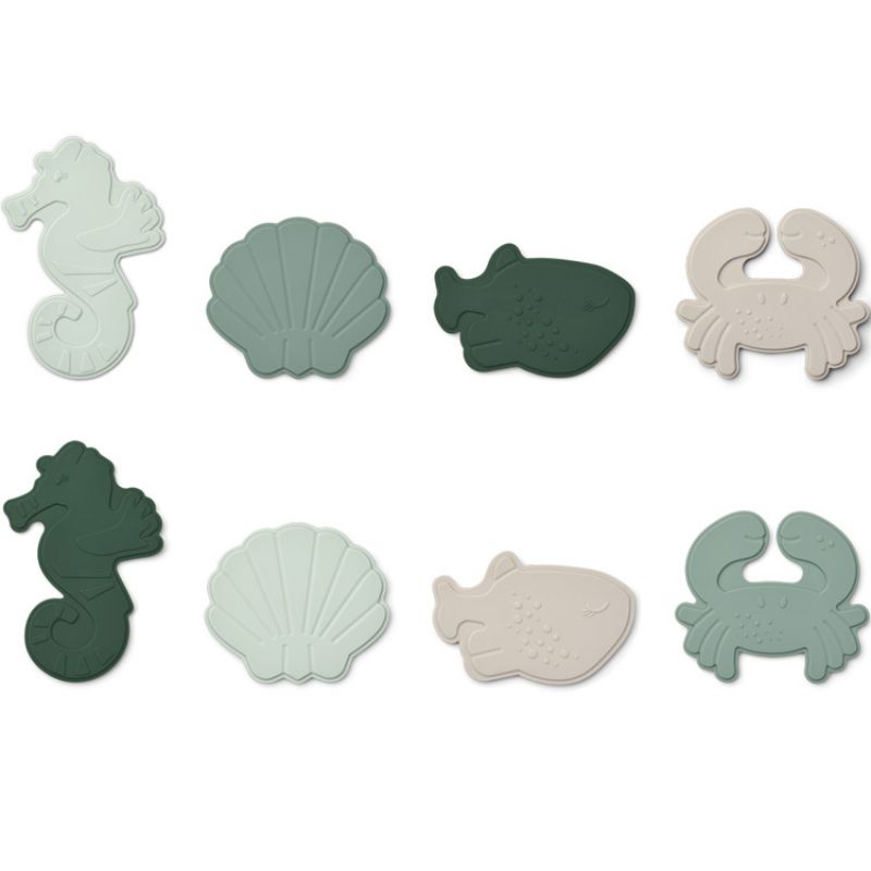 Lot de 8 ventouses de bain Sea creature Peppermint multi mix Liewood