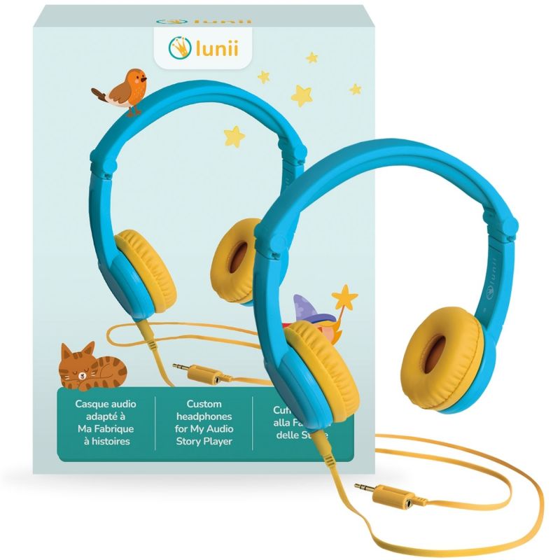 Casque audio Bleu pour Ma fabrique à histoires Lunii Packaging 8