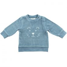 Haut de pyjama chaud Little Lion velours bleu (0-3 mois : 50 à 56 cm)  par Jollein
