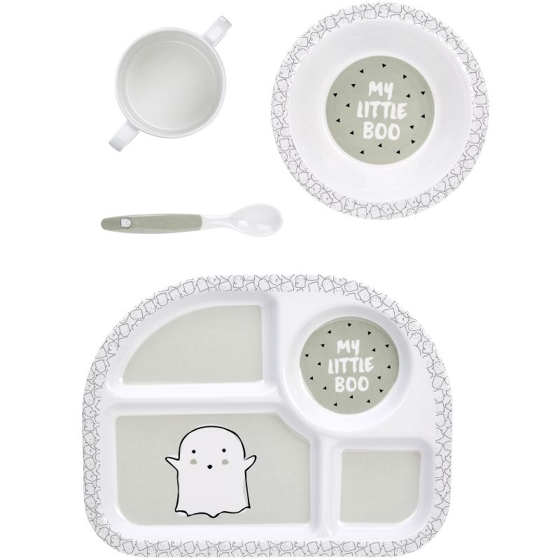 Coffret repas Little Spookies  olive (4 pièces) Lässig