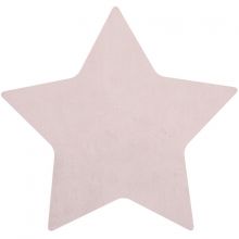Tapis coton forme étoile coloris rose clair (100 x 95 cm)  par Lilipinso