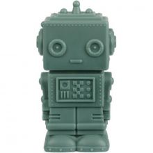 Tirelire Robot vert sauge foncé (15 cm) - Reconditionné  par A Little Lovely Company