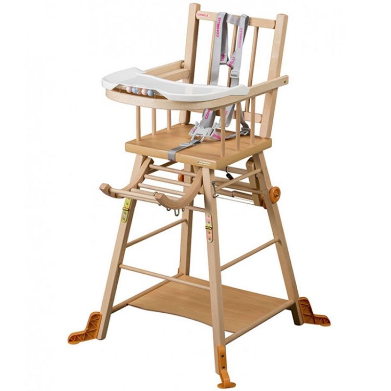 Chaise haute transformable Marcel en bois massif Combelle