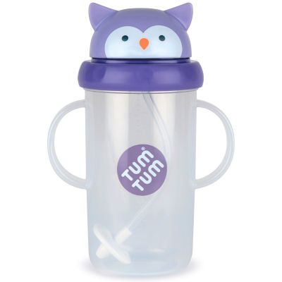 Tasse antifuite avec paille lestée Chouette (300 ml) TUM TUM