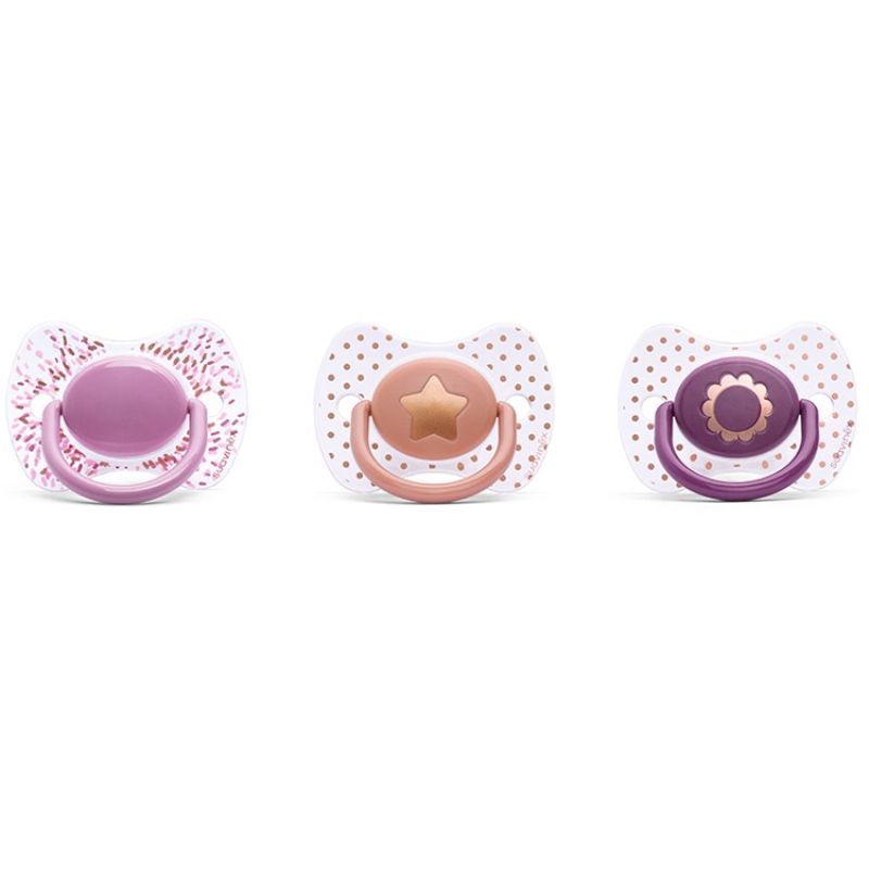 Sucette anatomique Couture en silicone fille coloris aléatoire (4 mois et +) Suavinex