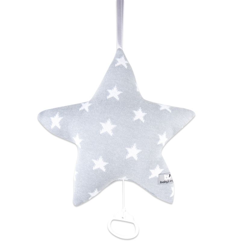 Coussin musical étoile Star gris et blanc (30 cm) Baby's Only