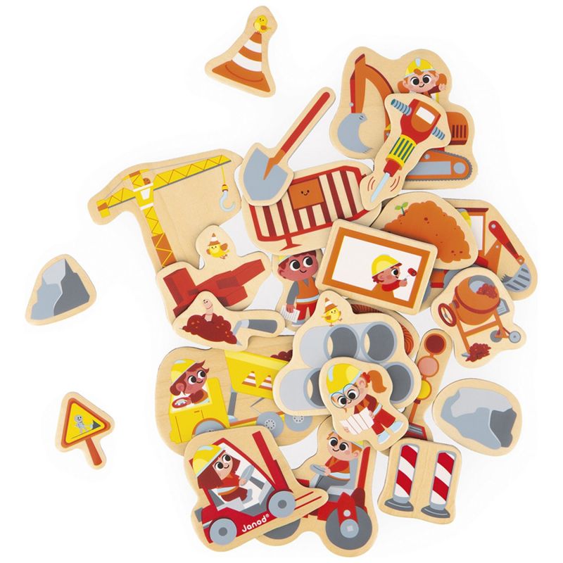 Magnets Engins de chantier (24 pièces) Janod Produit 1