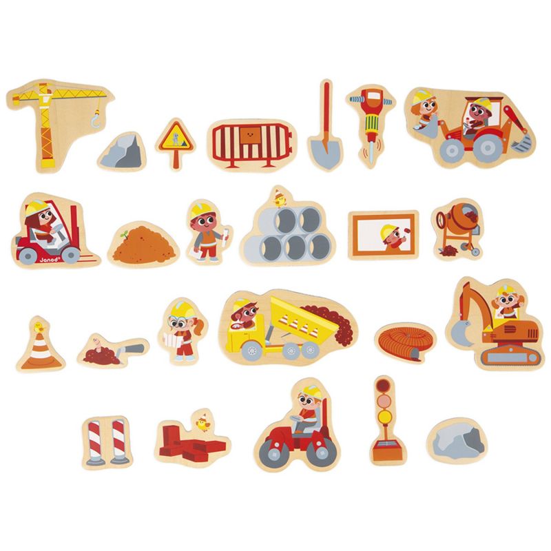 Magnets Engins de chantier (24 pièces) Janod Produit 2