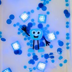 4 cubes lumineux Blair Bleu