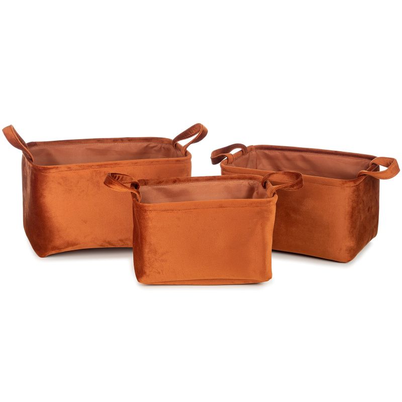 Lot de 3 paniers de toilette Billie terracotta (26 x 38 x 22 cm) Kids Depot