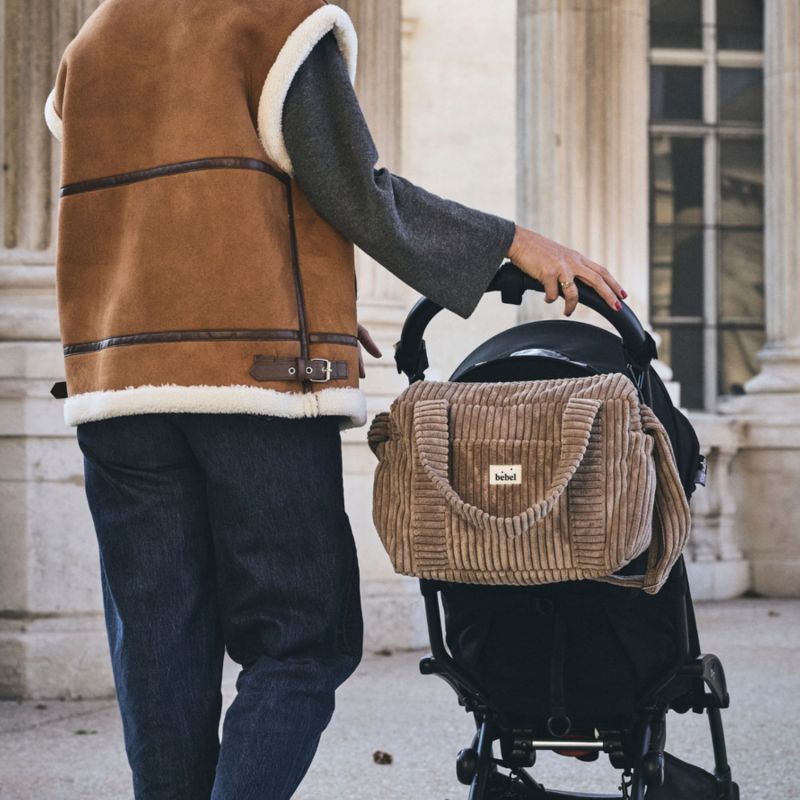 Sac à langer Middle Capsule velours Toffee BEBEL Produit 1