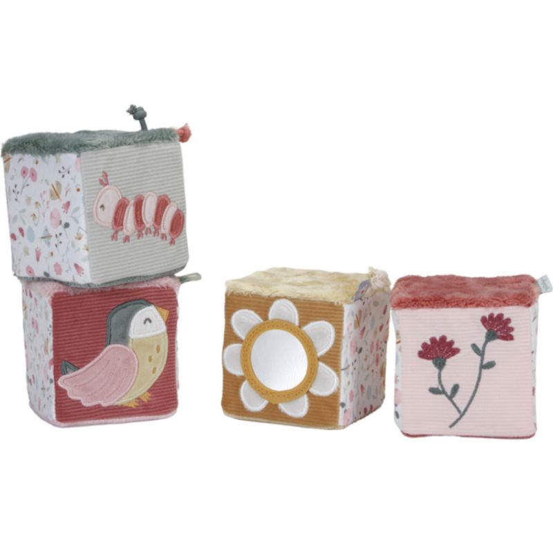 Lot de 4 cubes d'activités Flowers & Butterflies Little Dutch