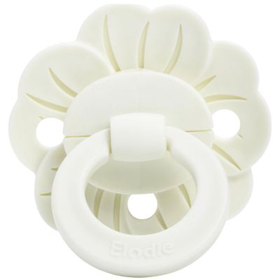 Sucette symétrique en silicone Binky Bloom Vanilla White (3 mois et +) Elodie Details