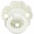 Variation Blanc du produit Sucette symétrique en silicone Binky Bloom Vanilla White (3 mois et +) de la marque Elodie Details