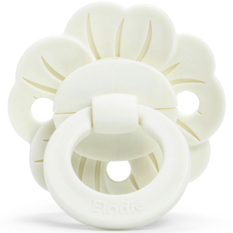 Sucette physiologique Binky Bloom Vanilla White Elodie Details Produit 1 grande taille