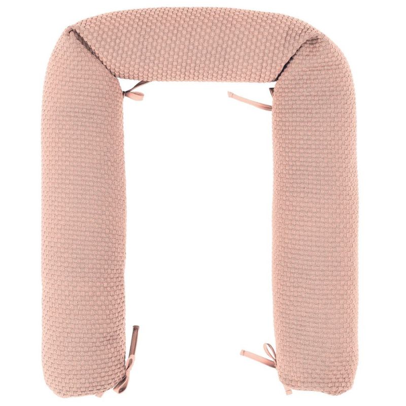 Tour de lit traversin en tricot rose Susie & Bonnie (180 cm) Nattou