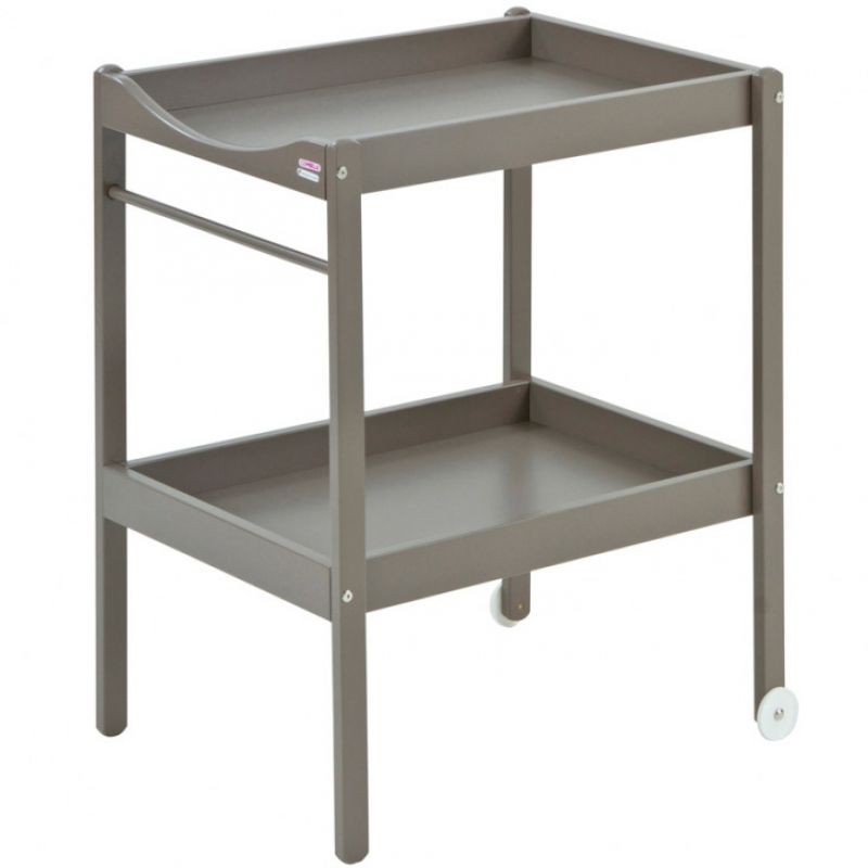 Table à langer Alice en bois massif laqué taupe Combelle