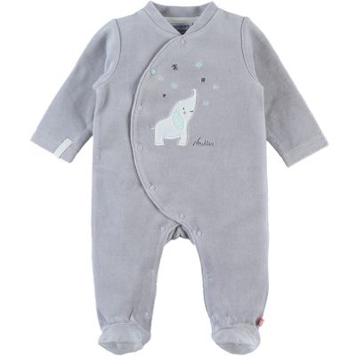 Pyjama chaud gris Eléphant Anna & Milo (1 mois)  par Noukie's